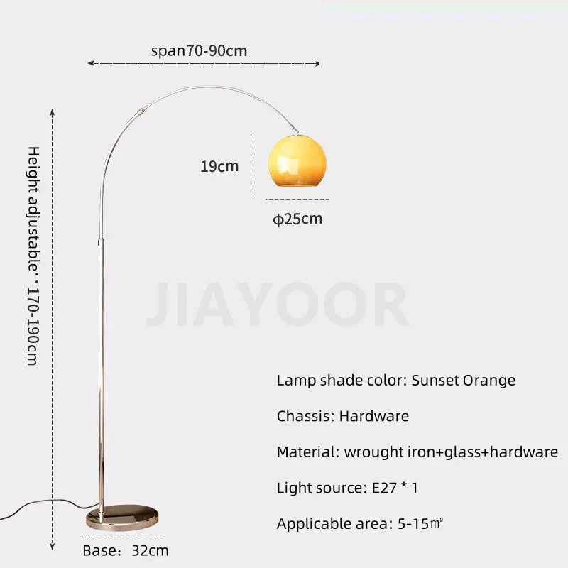 Nordic Living Room Atmosphere Floor Lamp Fishing Lamp Sofa Side Marble Standing Lamp Light Luxury LED Light Bedroom Bedside Lamp