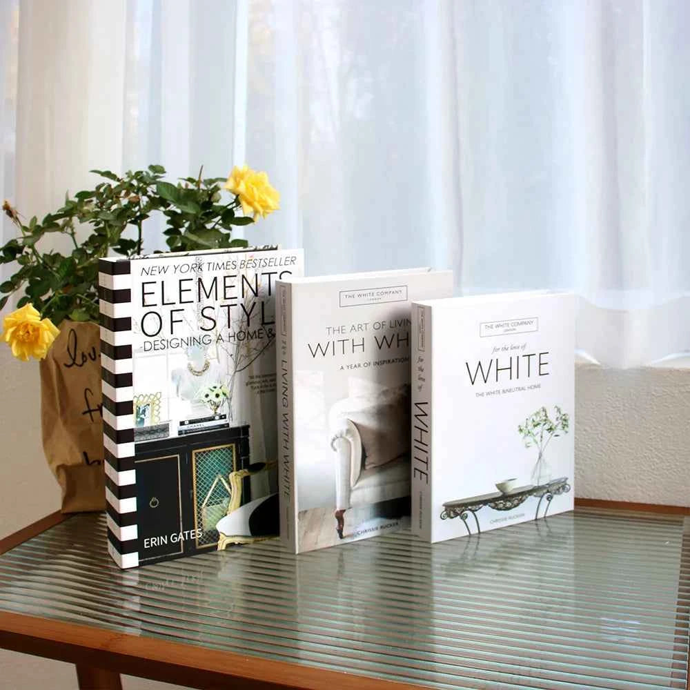 3Pcs/Set Luxury Decoration Fake Books Rich in layers Set of fake books Home Decor Ornaments cosmetic room Coffee Table Book