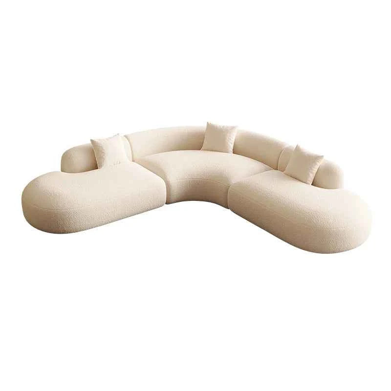 Curved Individual Living Room Sofas Corner Recliner Luxury Nordic Sofas Modern Cloud Single Floor Designer Wood Divano Furniture