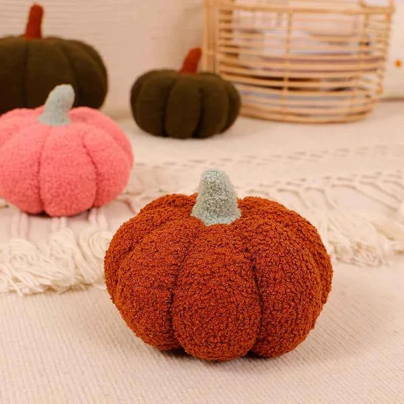 Thanksgiving Pumpkin Pillow, 3D Pumpkin Shaped Pillow Plush Pillow Decorative Pumpkin Throw Pillows for Autumn Fall Bedroom Sofa
