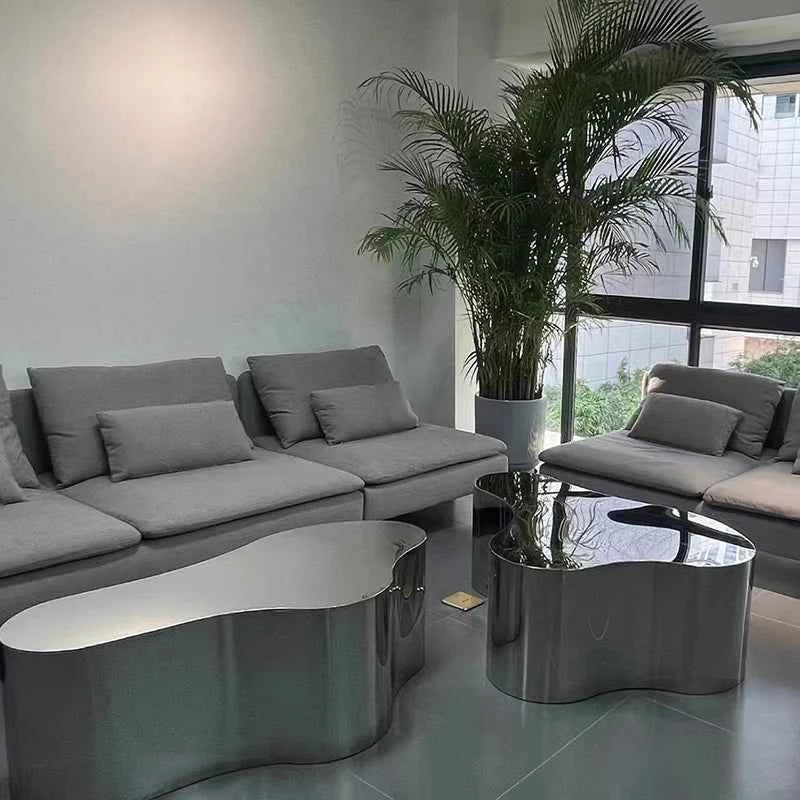 Metal Industrial Coffee Table Aesthetic Unique Minimalist Designer Side Table Modern Luxury Mesa Auxiliar Postmodern Furniture