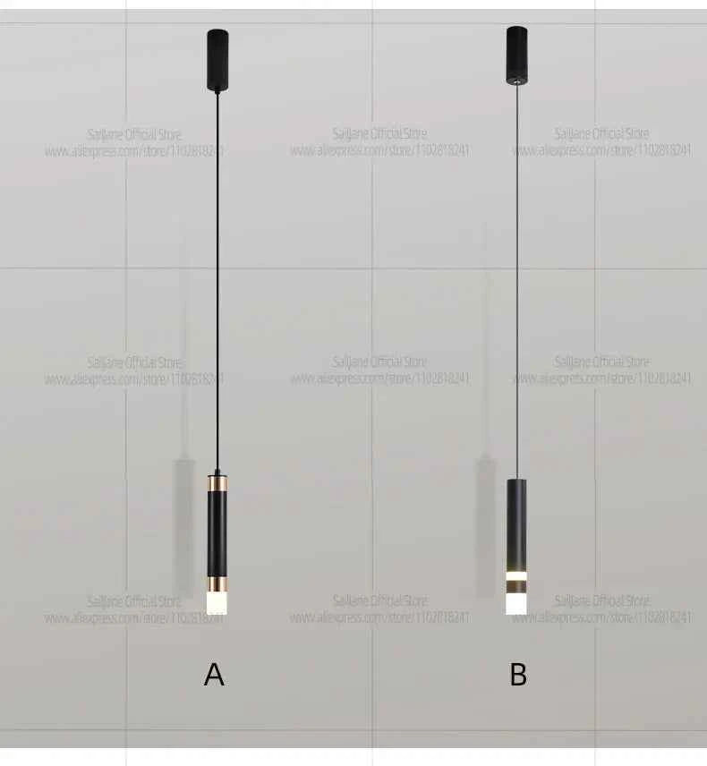 Modern LED Long Pendent Lamp Hanging Bedroom Bedhead pendant Light Suitable For Restaurant Bar Counter Decoration Chandelier