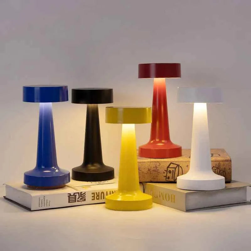 3-Color Light Retro Table Lamp Touch Decor for Bar Coffee Table Restaurant Decor Light Desk LED Rechargeable Night Lights