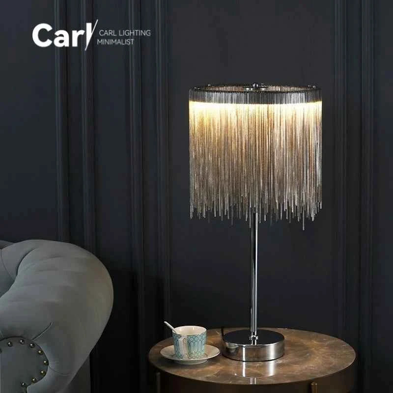 New Tassel Floor Lamp Living Room Bedside Light Luxury Bedroom Vertical Table Lamp Nordic Postmodern Simple Sofa Corner Art Lamp