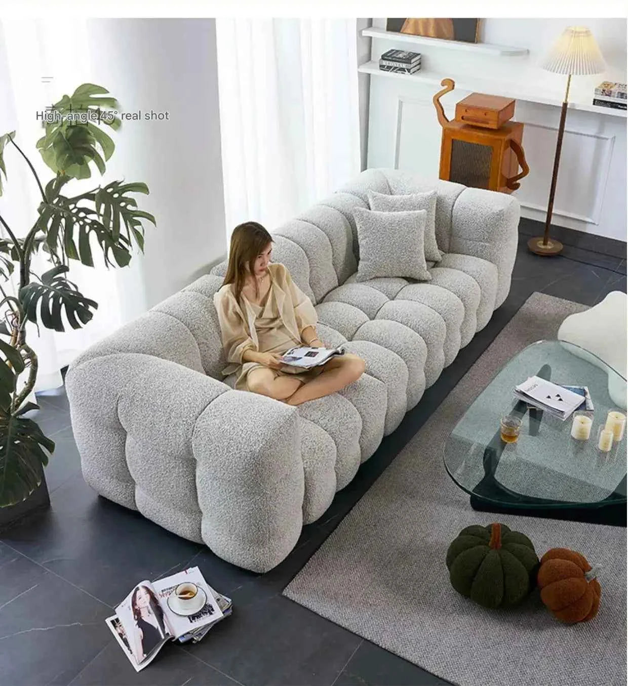 Nordic Luxury Puff Sofa Relaxing Comfortable Modern Designer Sofa Single Elegant Soft Canape Salon De Luxe Home Furniture
