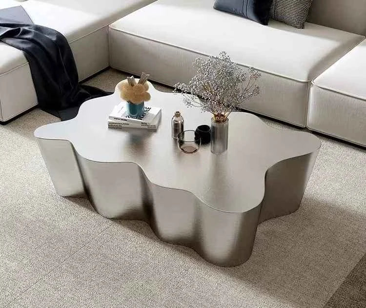 Metal Industrial Coffee Table Aesthetic Unique Minimalist Designer Side Table Modern Luxury Mesa Auxiliar Postmodern Furniture