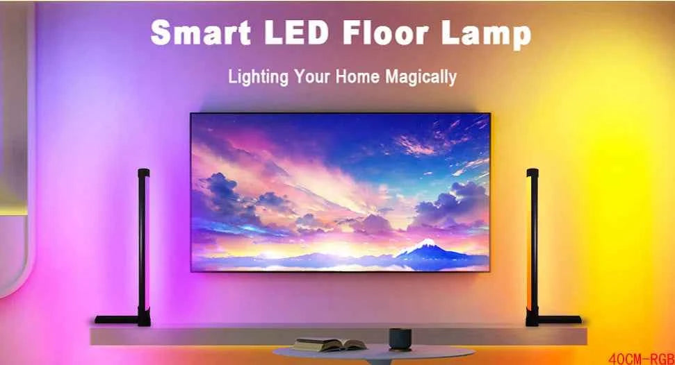 RGB Dream Color Floor Lamp with Music Sync Modern 16 Million Color Changing Standing Mood Light For Bedroom Living Room