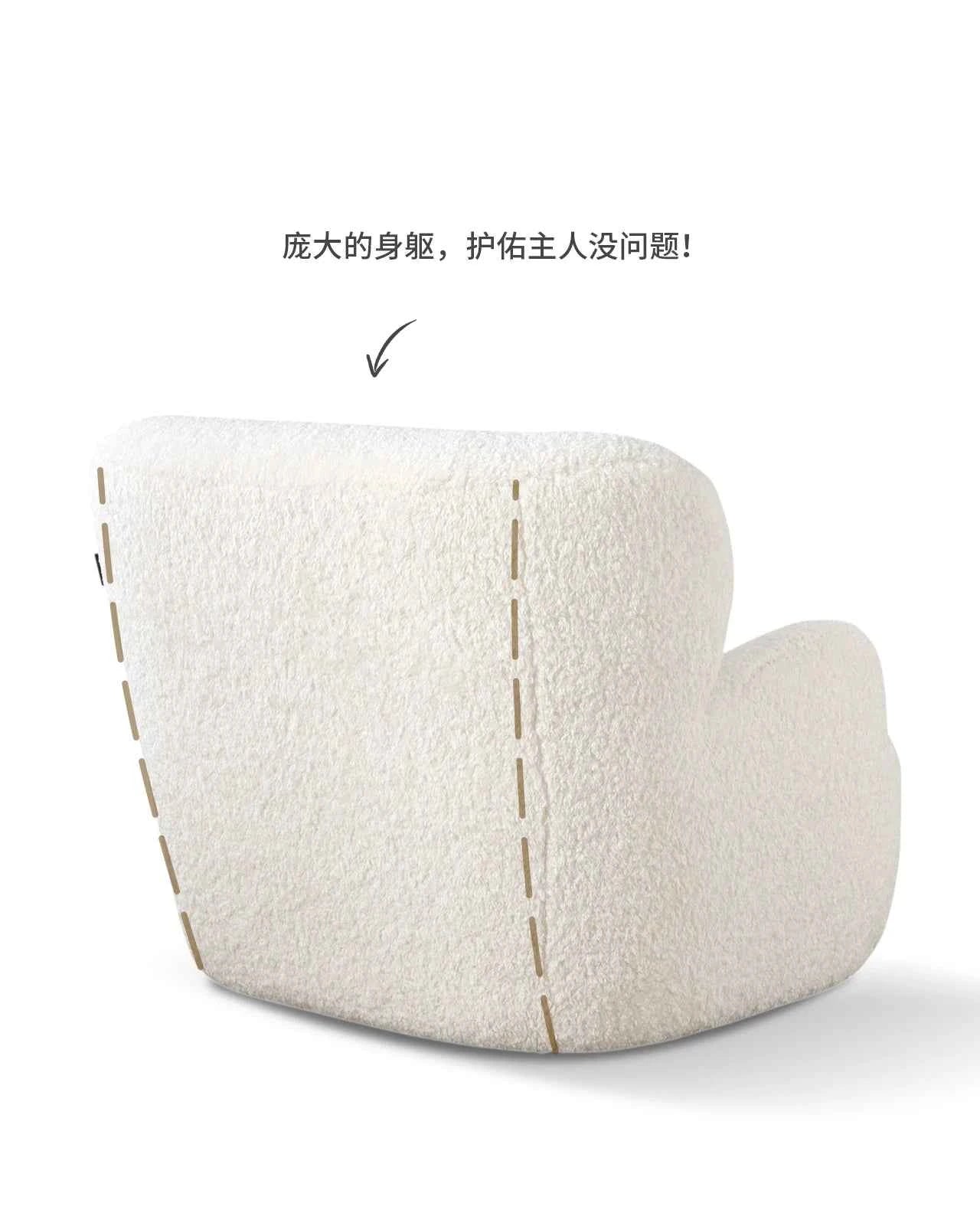 Lazy Lounge Sofa Chair - Modern Luxury Recliner for Living Room, Ergonomic Comfortable Vanity Furniture