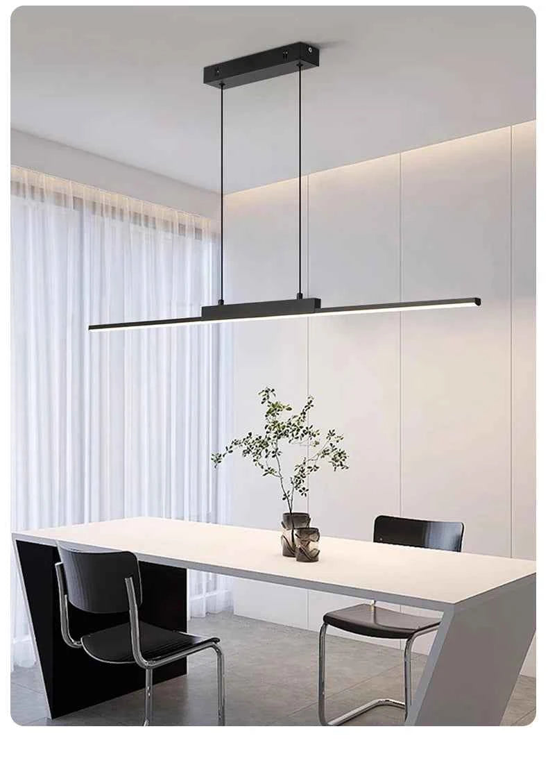 Pendant Lights Modern Simple Dining Room Lights For Kitchen Long Chandelier Living Room Pendant Lamp Home Decoration Lighting