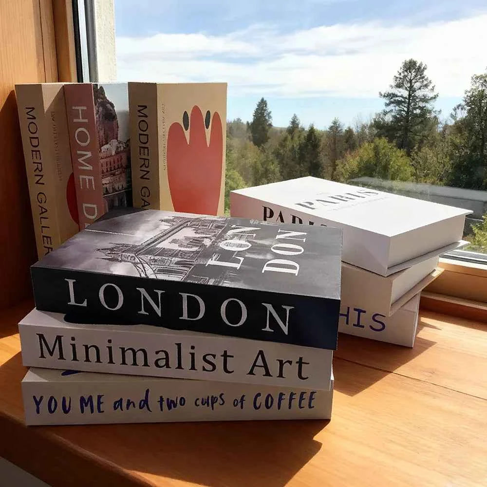 Fashion Fake Books Decoration Home Club Hotel Room Designer Books Coffee Table Books Box Simulation Prop Books Desktop Ornaments