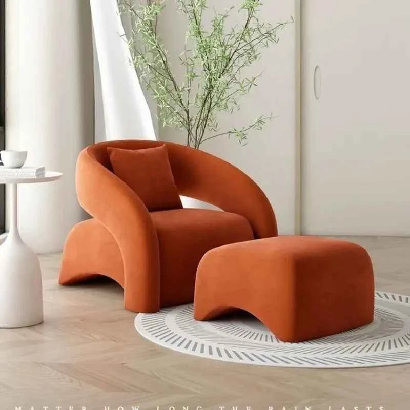 Minimalist Sofa Chair for Leisure - Curved Balcony Chair for Lazy Living Room