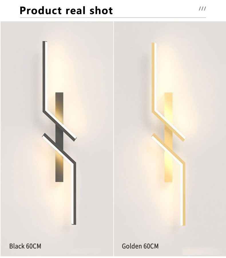 Modern Creative Strip Led Wall Light Minimalist Bedroom Bedside Wall Sconce Led Lights Living Room TV Sofa Background Wall Lamp