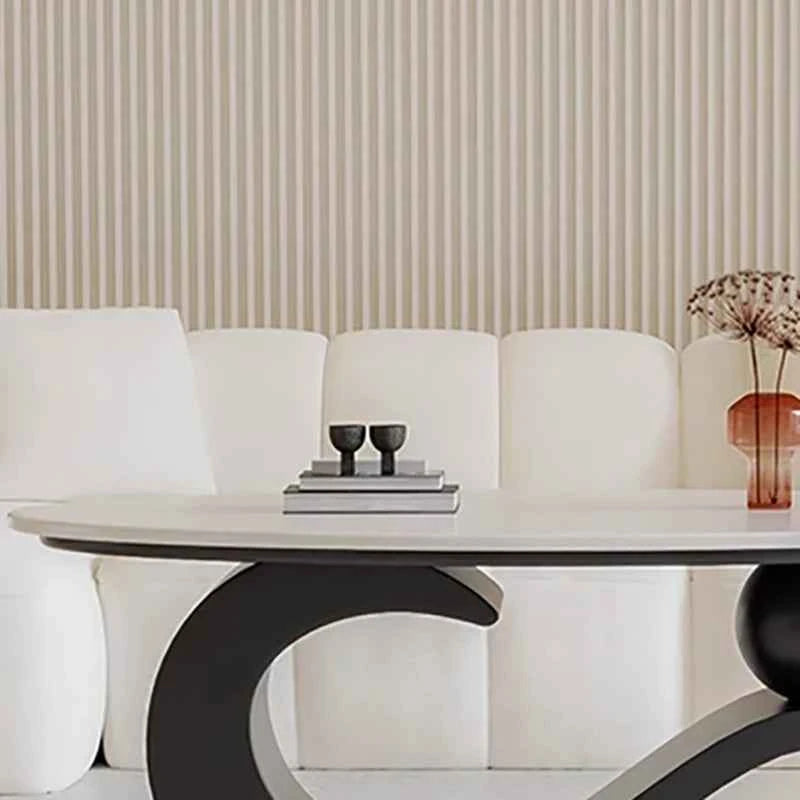 Mid Century Retro Coffee Table Beauty Luxury Oval Nordic Coffee Table Aesthetic Classic Table Basse De Salon Home Furniture
