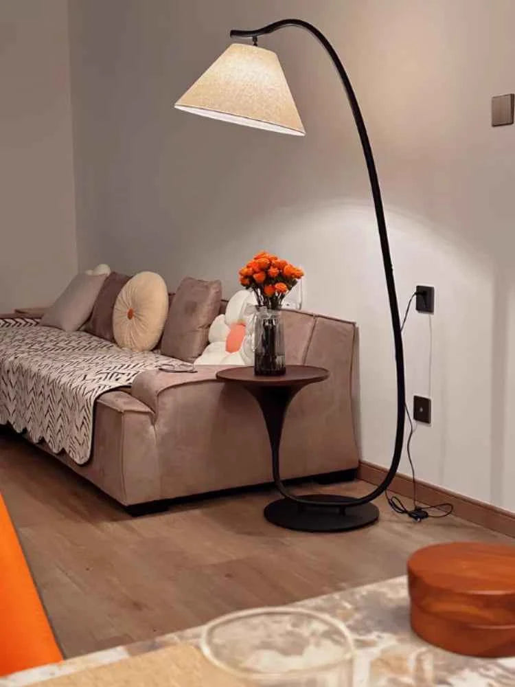 Nordic Modern High-End Fishing Lamp Floor Lamp Living Room Sofa Side Standing Lamp Antique Shelf Lamp LED Decorative Floor Light