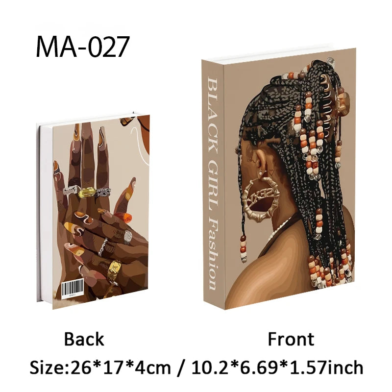 Luxury Openable Fake Books Box Decoration Fashion Black Women Magazine Coffee Table Book Villa Hotel Home Decor Shooting Props - The Homemakers Hub