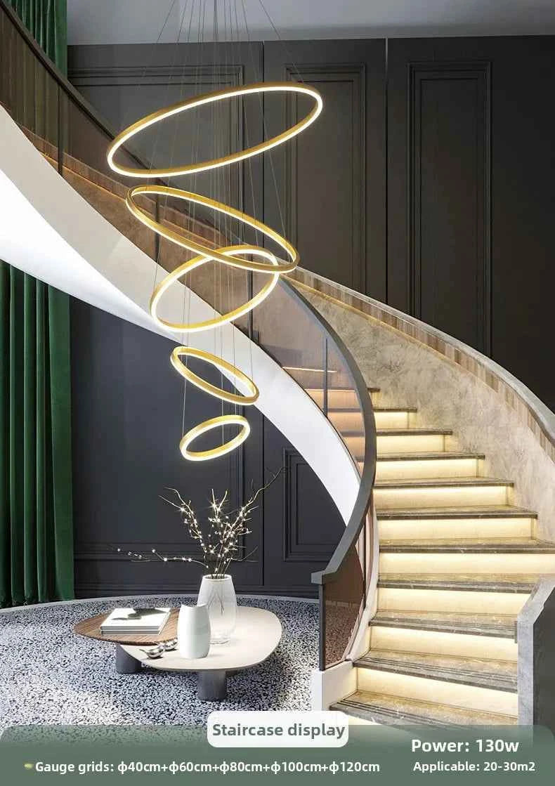 Luxury Large Pendant Lamp, Creative Design Chandelier for Loft, Duplex, Hotel Lobby, Living Room Decor