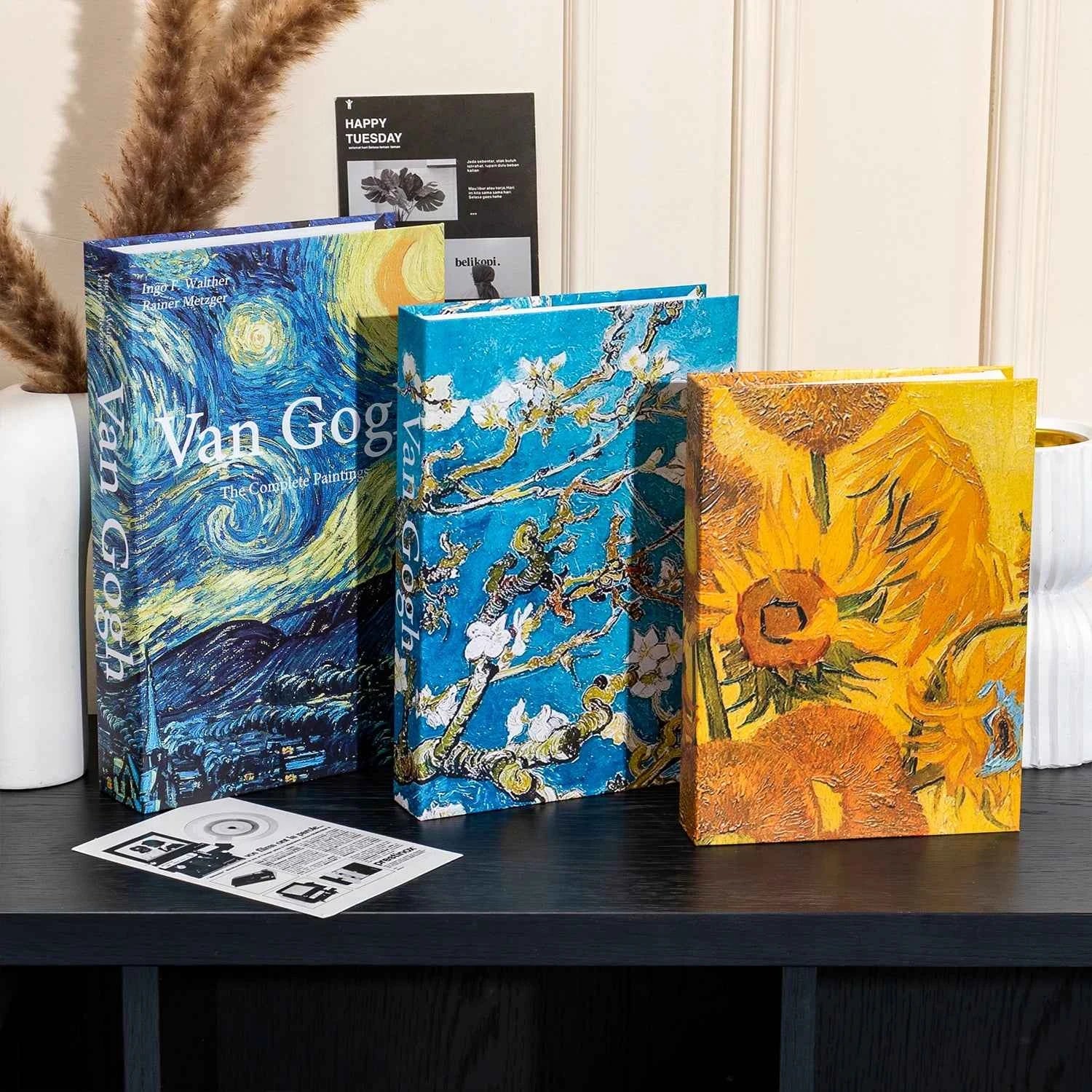 New 3Pcs/Set Multiple Size Fake Books Ornament Decorative Fake Book For Home Bookshelf Decor Living Room Coffee Table Books