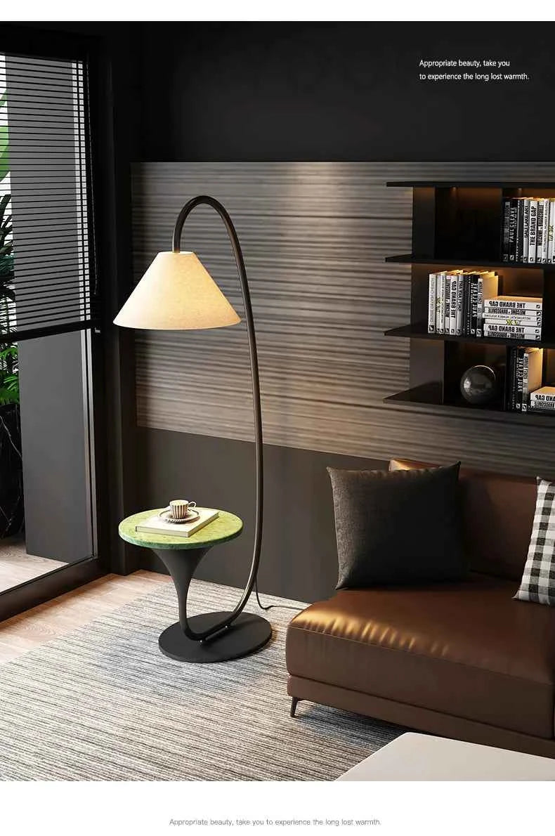 Nordic Modern High-End Fishing Lamp Floor Lamp Living Room Sofa Side Standing Lamp Antique Shelf Lamp LED Decorative Floor Light