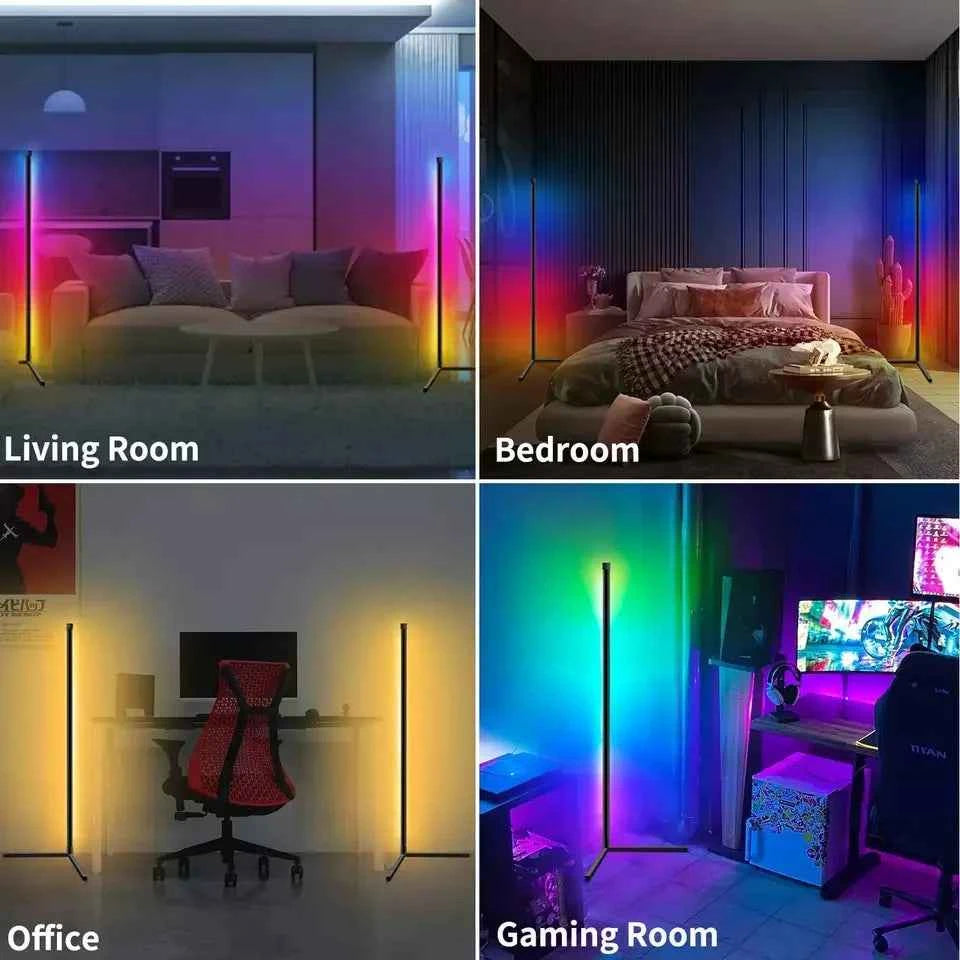 RGB Dream Color Floor Lamp with Music Sync Modern 16 Million Color Changing Standing Mood Light For Bedroom Living Room