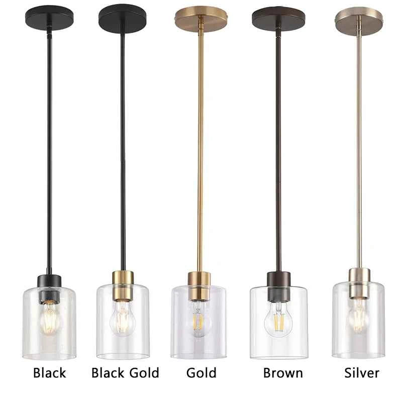 ﻿ Modern Industrial Pendant Lamp Glass Hanging  Adjustable height Kitchen Dining Room Bedroom Bedside bathroom Decor Lights