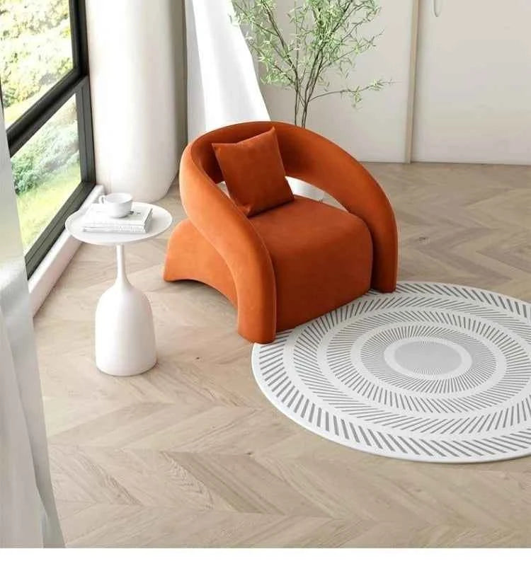 Minimalist Sofa Chair for Leisure - Curved Balcony Chair for Lazy Living Room