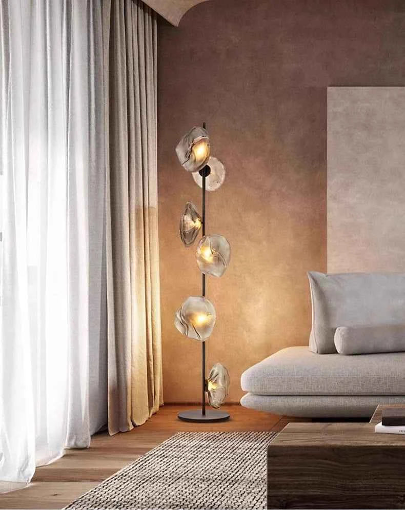Modern LED Floor Lamp for Living Room Bedroom, Dimmable Standing Lamp with Remote Control, 3 Color Temperatures.