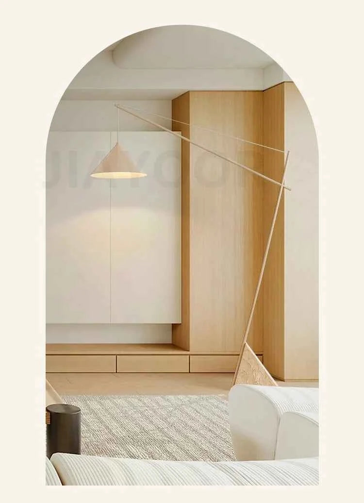 Light French Floor Lamp Nordic Modern Living Room Lamp Bedroom Marble Standing Lamp Fishing Lamp Home Decoration Lamp LED Light