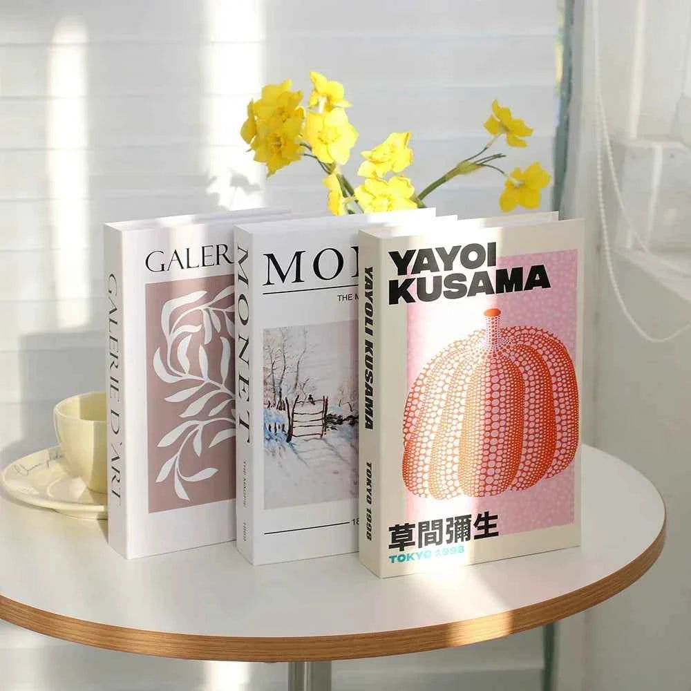 3Pcs/Set Luxury Decoration Fake Books Rich in layers Set of fake books Home Decor Ornaments cosmetic room Coffee Table Book