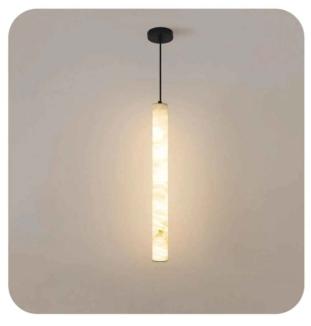Suspension Luminaire Lampen Dinning Room Pendant Light 2025 Trendy Natural Marble Hanging Lamps LED Alabaster Chandelier