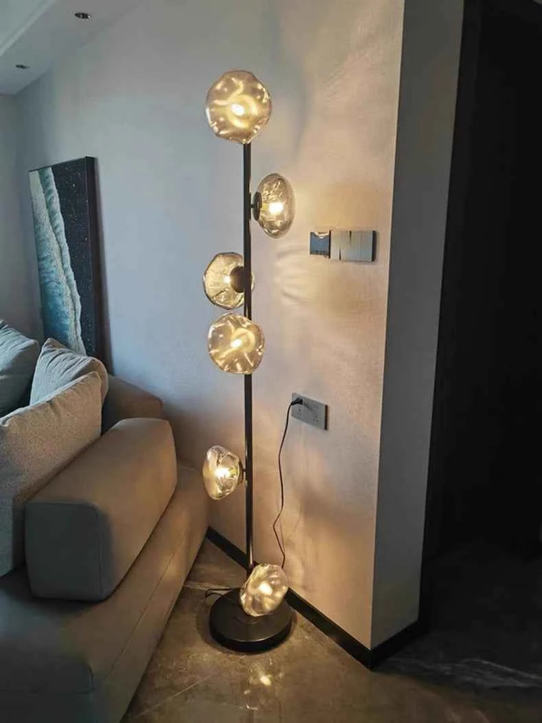 Modern LED Floor Lamp for Living Room Bedroom, Dimmable Standing Lamp with Remote Control, 3 Color Temperatures.