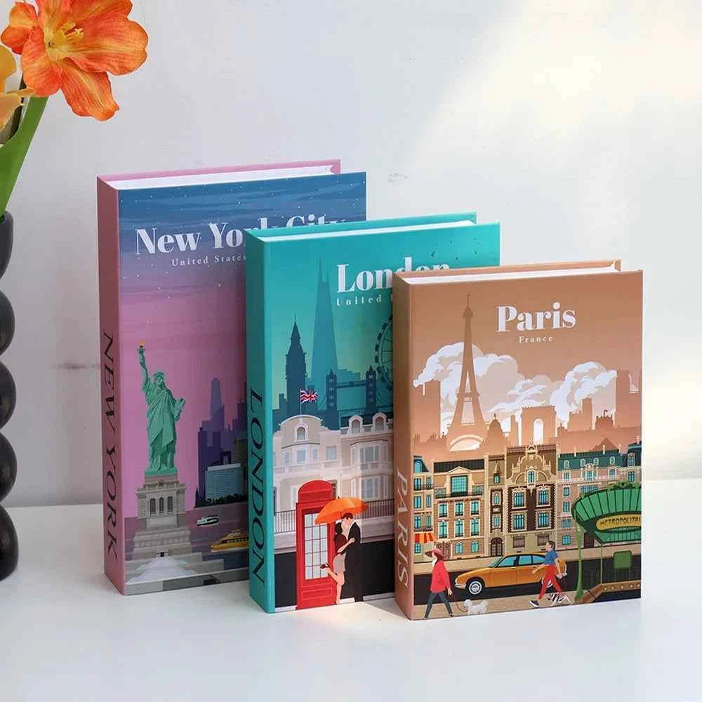 New 3Pcs/Set Multiple Size Fake Books Ornament Decorative Fake Book For Home Bookshelf Decor Living Room Coffee Table Books