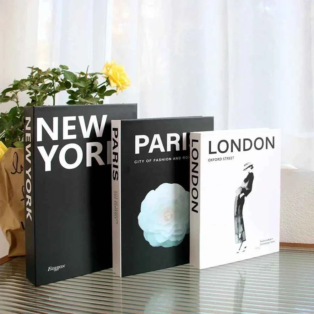 New 3Pcs/Set Multiple Size Fake Books Ornament Decorative Fake Book For Home Bookshelf Decor Living Room Coffee Table Books