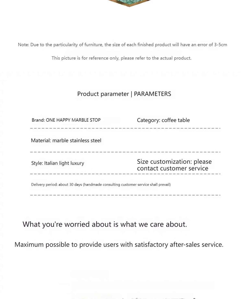 Italian Luxury Freeform Coffee Table w/ Metal Base -Designer Marble Top & Waterproof Surface for Villa Mansion Living Room Decor