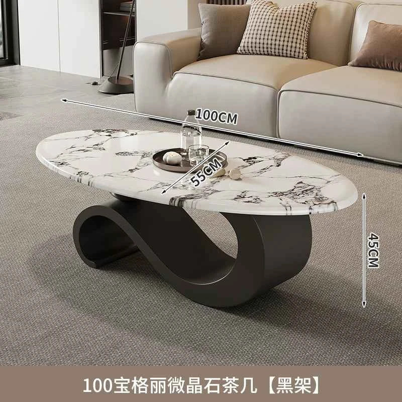 Mid Century Retro Coffee Table Beauty Luxury Oval Nordic Coffee Table Aesthetic Classic Table Basse De Salon Home Furniture