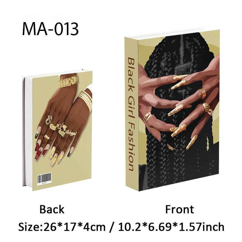 Luxury Openable Fake Books Box Decoration Fashion Black Women Magazine Coffee Table Book Villa Hotel Home Decor Shooting Props