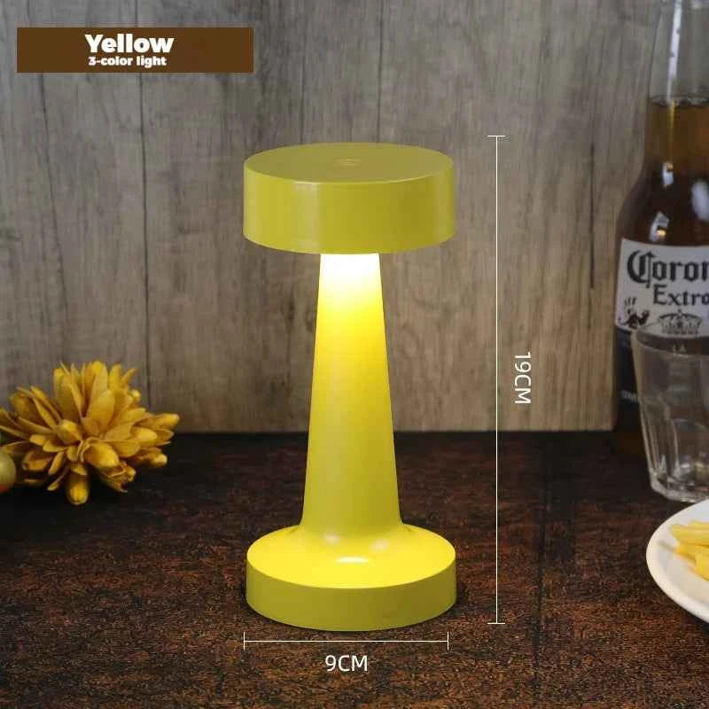 3-Color Light Retro Table Lamp Touch Decor for Bar Coffee Table Restaurant Decor Light Desk LED Rechargeable Night Lights
