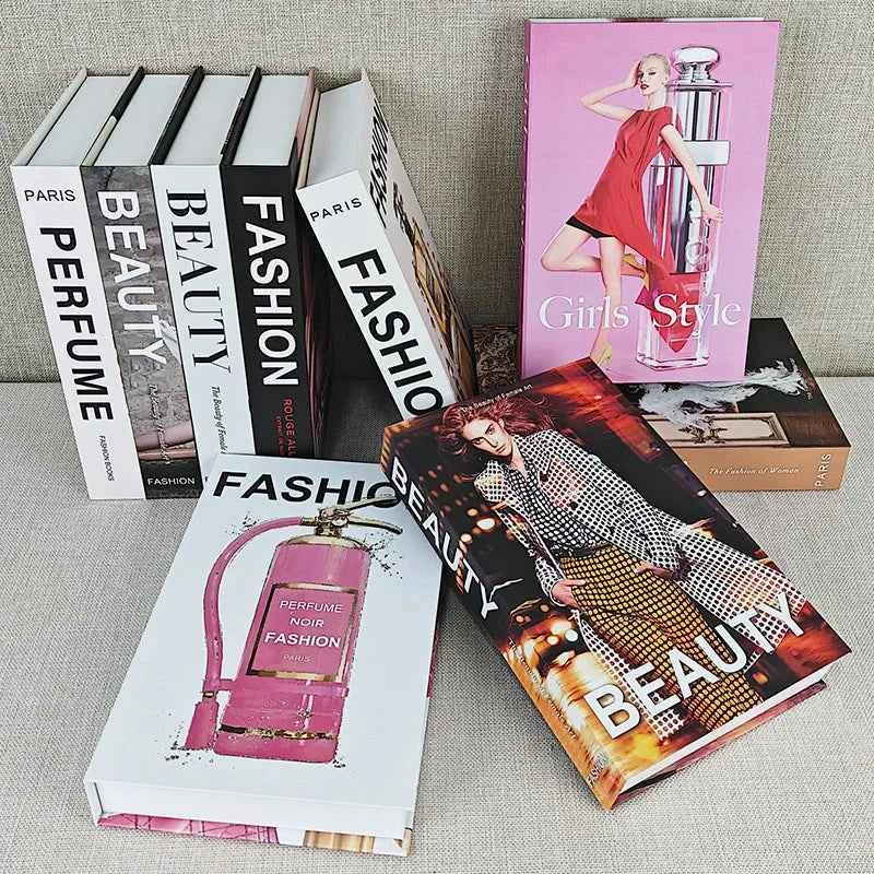 Luxury Openable Fake Books Box Decoration Fashion Black Women Magazine Coffee Table Book Villa Hotel Home Decor Shooting Props