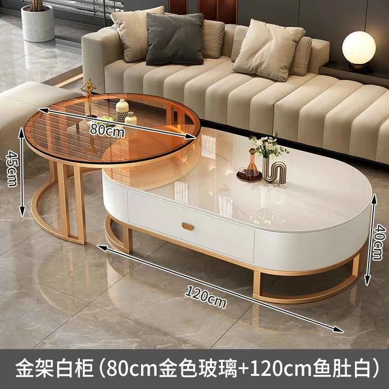 Modern Luxury Coffee Table Nordic Design Storage Coffee Tables Unique Aesthetic Mesa De Centro Sala Living Room Furniture