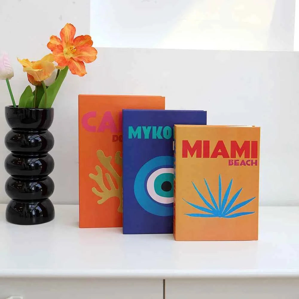 New 3Pcs/Set Multiple Size Fake Books Ornament Decorative Fake Book For Home Bookshelf Decor Living Room Coffee Table Books