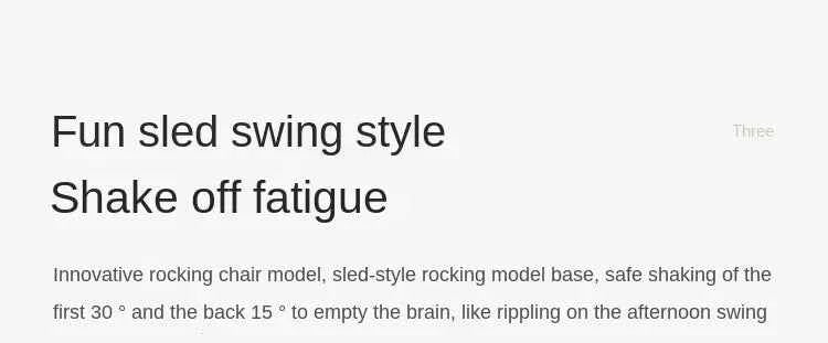 Big White Rocking Chair - Stylish Single Lazy Sofa for Living Room, Balcony, and Bedroom