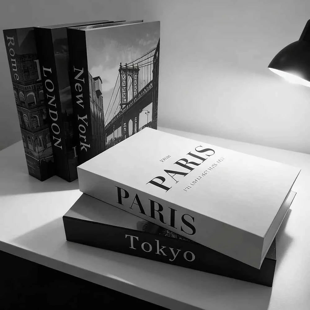 Fashion Fake Books Decoration Home Club Hotel Room Designer Books Coffee Table Books Box Simulation Prop Books Desktop Ornaments