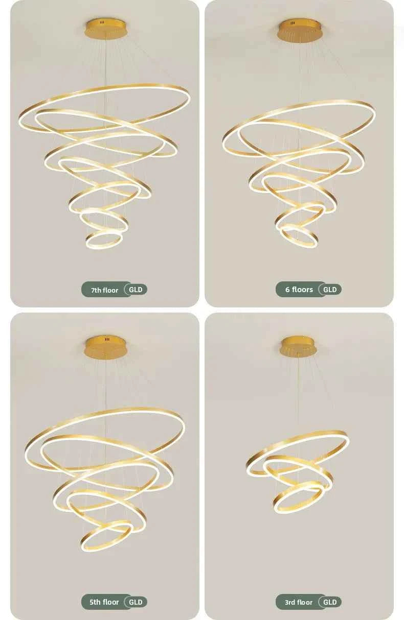 Luxury Large Pendant Lamp, Creative Design Chandelier for Loft, Duplex, Hotel Lobby, Living Room Decor