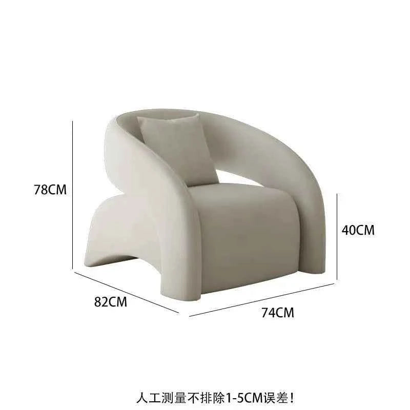 Minimalist Sofa Chair for Leisure - Curved Balcony Chair for Lazy Living Room