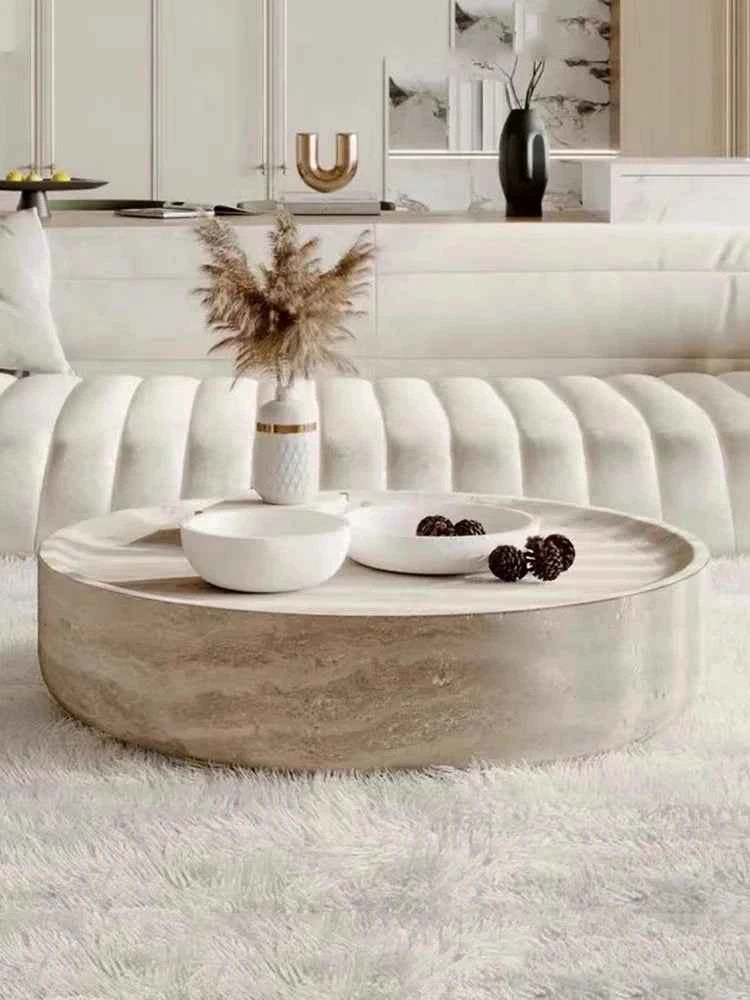 Modern Round Side Table Clear Japanese Industrial Simple Cute Space Saving Coffee Table Unique Mesas Bajas Living Room Furniture