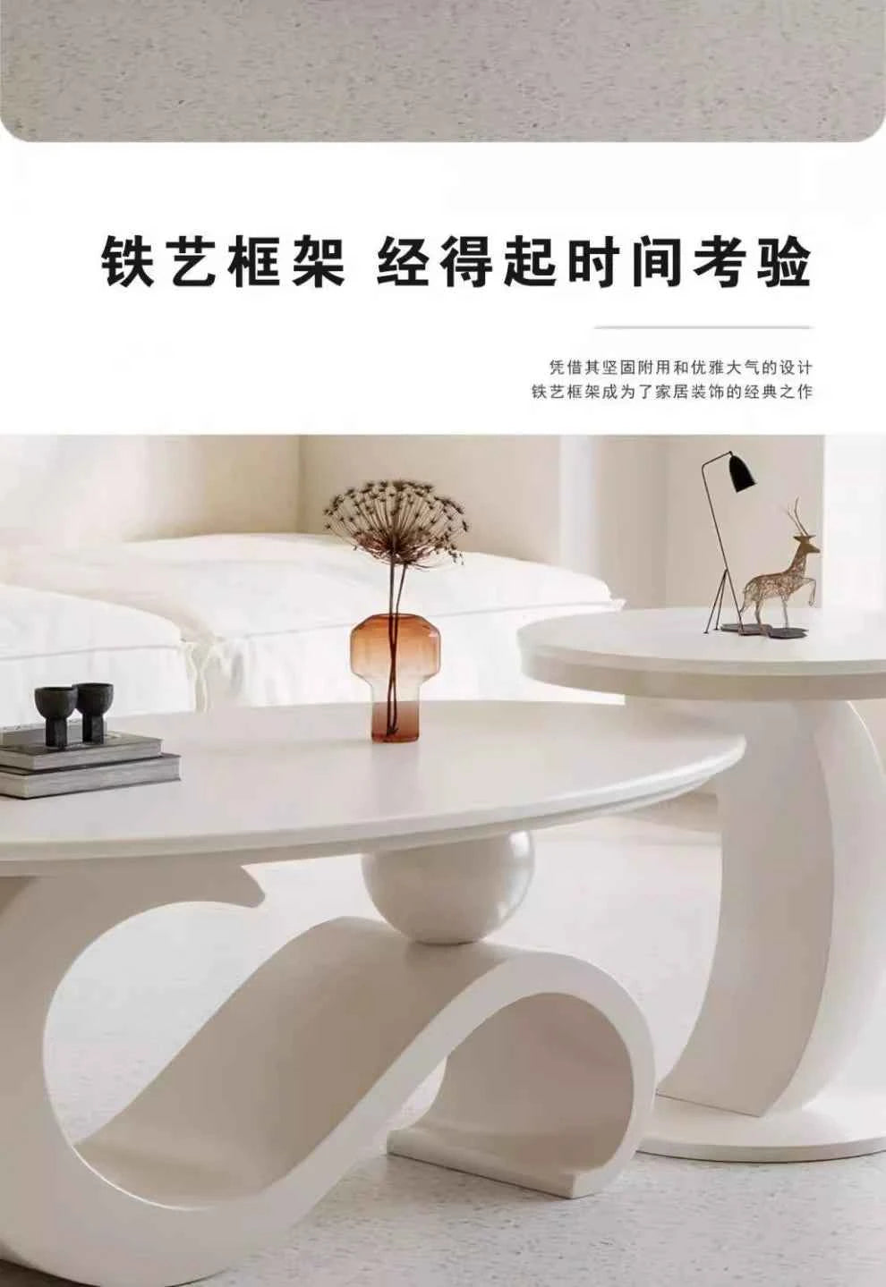 Mid Century Retro Coffee Table Beauty Luxury Oval Nordic Coffee Table Aesthetic Classic Table Basse De Salon Home Furniture