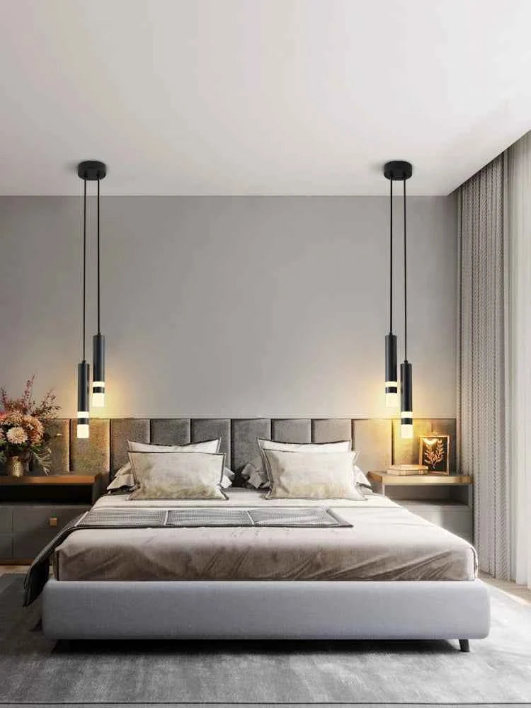 Modern LED Long Pendent Lamp Hanging Bedroom Bedhead pendant Light Suitable For Restaurant Bar Counter Decoration Chandelier