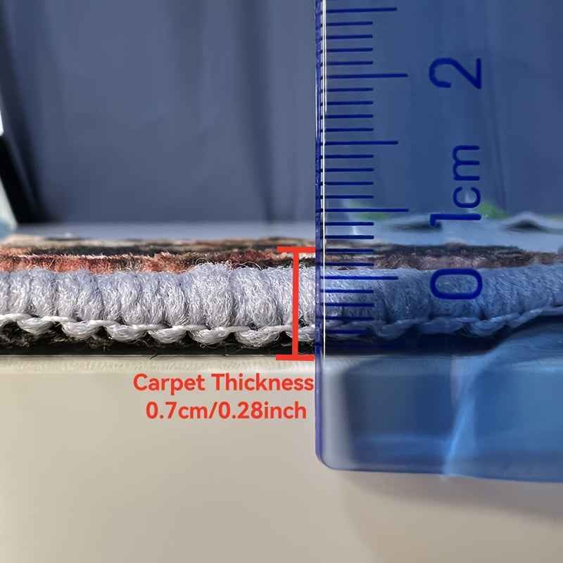 Large Elegant Velvet Swirl Area Mat - 850g/m², Machine Washable, Soft Polyester, Black and White Abstract Design, Suitable for Living Room, Bedroom or Sofa Area, Bedroom Decor | Abstract Pattern Mat | Machine Washable Mat, L