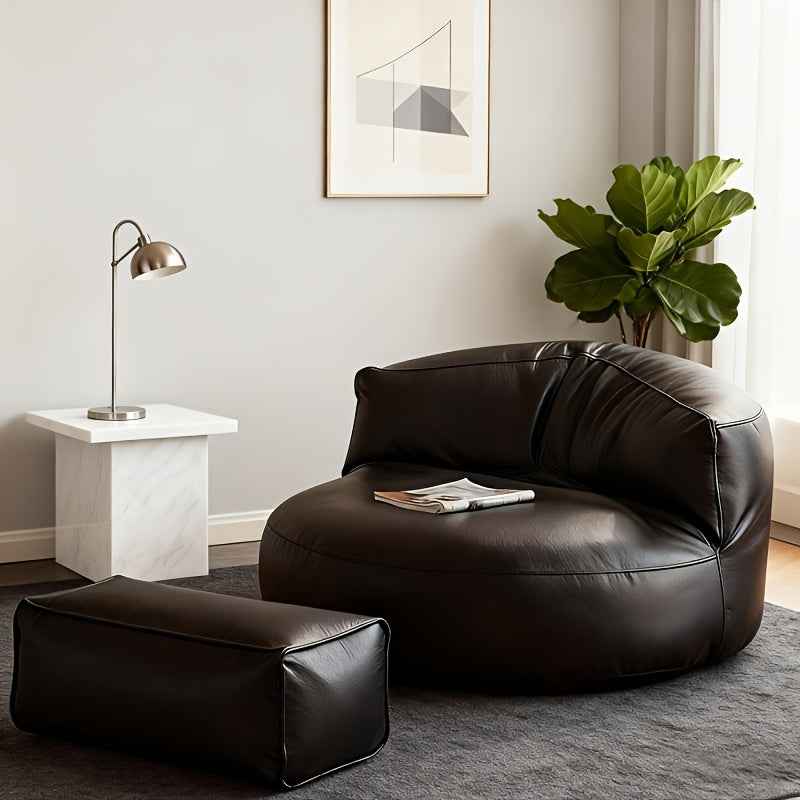 2025 Unique Bean Bag Cover Pouf with Ottoman Beanbag Chair Lazy Armchair Couch, Soft and Comfortable, Bean Bag Chairs for Adults, Easy to Clean for Floor Seating, Lounge Relaxing, Video Games, Movie Night