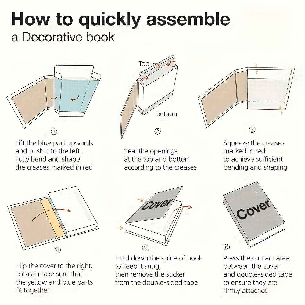 3pcs Bookshelf Decor Set, Office Decorative Fake Books, Stackable Paperback Faux Books, Photo Background Wall Props