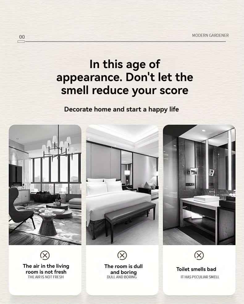 Fireless Indoor Rattan Bottle Companion Gift Essential Oil Fragrance Hotel Bathroom Air Freshener Black and White Round Bottle 50ml